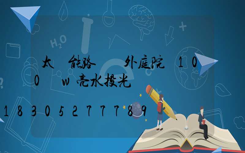 太陽能路燈戶外庭院燈100 w亮水投光燈